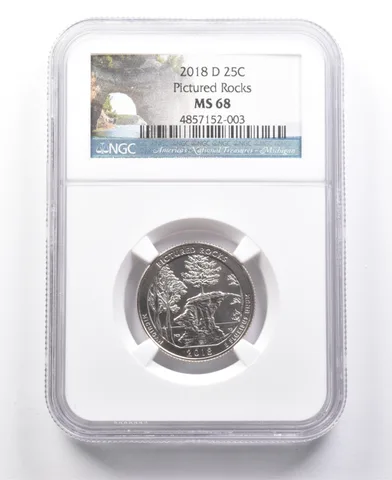 2018-D Washington Quarter Pictured Rocks MS68 NGC *7692