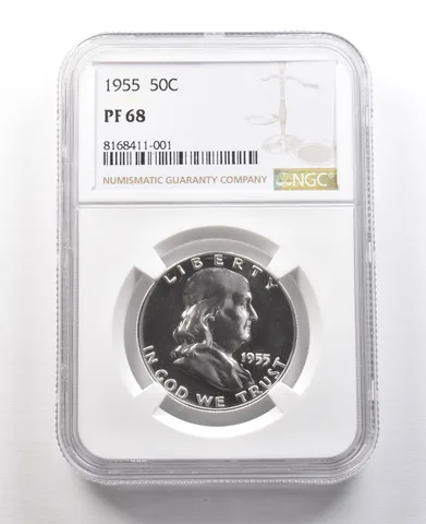 1955 Franklin Half Dollar PF68 NGC Great Contrast *8953