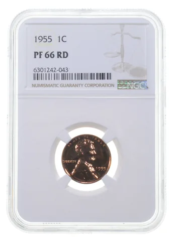 1955 Lincoln Wheat Cent PF66 RD NGC PR Proof