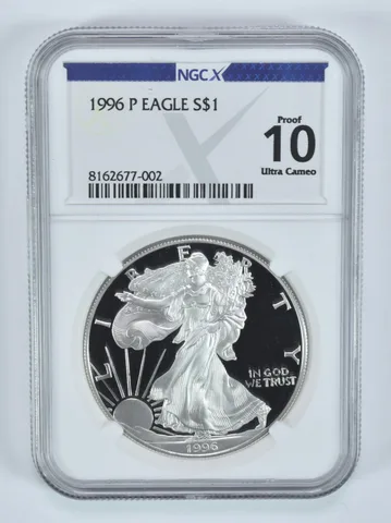 1996-P American Silver Eagle Proof 10 UCAM NGC X NGCX
