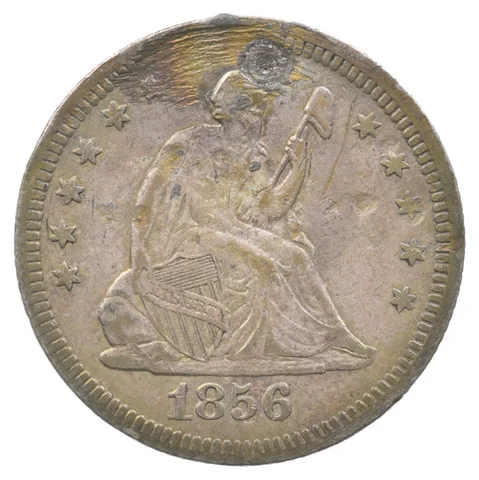 1856 Seated Liberty Quarter - Holed *8894