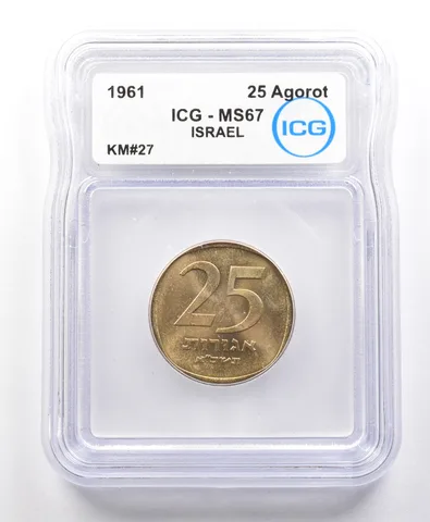 1961 Israel 25 Agorot KM#27 MS67 ICG *4251