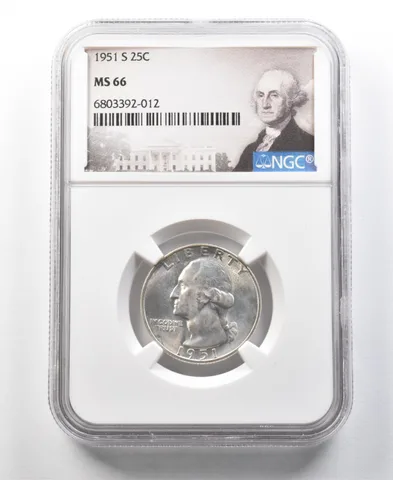 1951-S Washington Quarter MS66 NGC a0191