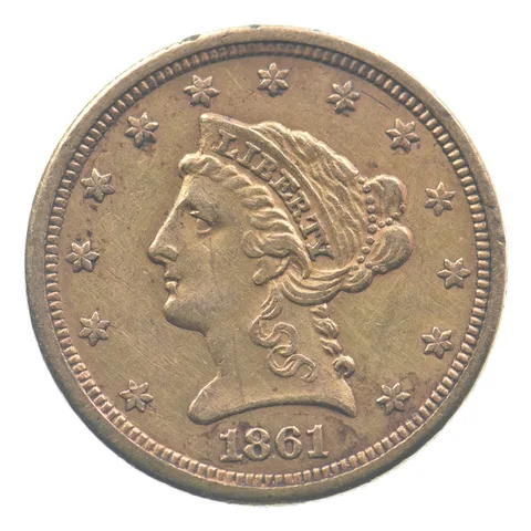 1861 $2.50 Liberty Head Gold Quarter Eagle *2318