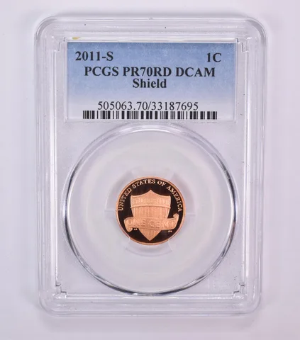 2011-S Lincoln Shield Cent PR70 RD DCAM PCGS Blue Label