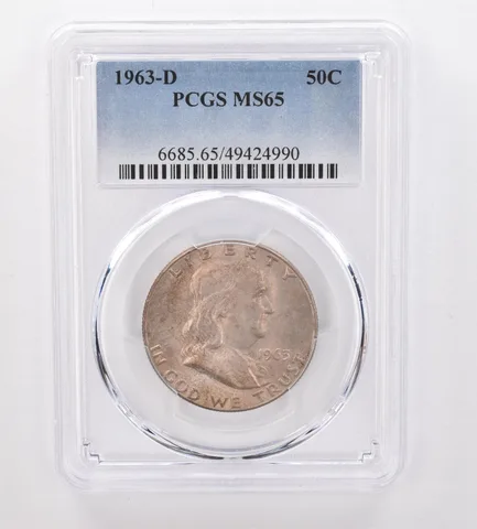 1963-D Franklin Half Dollar MS65 PCGS Beautiful Tone *0010