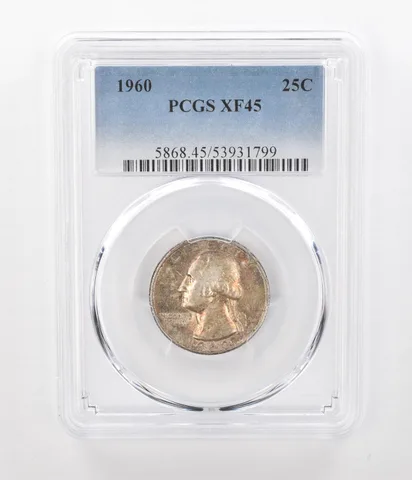 1960 Washington Quarter XF45 PCGS Beautiful Tone *1101