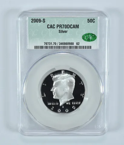 2009-S Kennedy Half Dollar Silver PR70 DCAM CAC CACg
