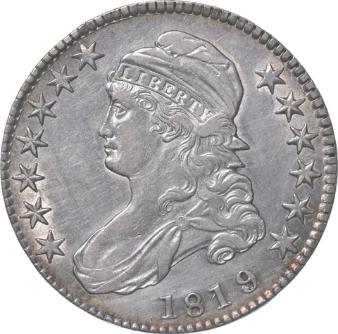 1819/8 Capped Bust Half Dollar O-103 Large 9 *8318