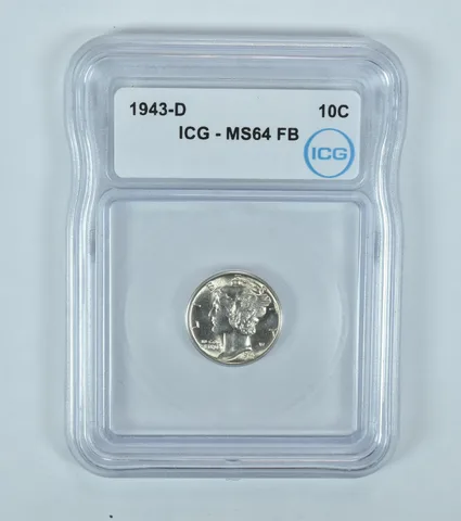 1943-D Mercury Dime MS64 FB ICG