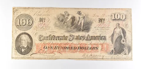 1863 $100 Confederate States Of America T-41 Large Note a8549