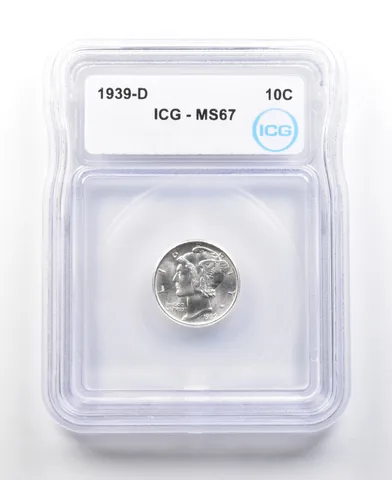 1939-D Mercury Dime MS67 ICG *4497