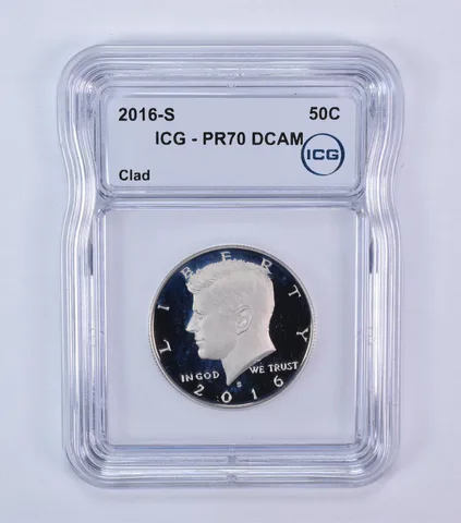 2016-S Kennedy Half Dollar CLAD PR70 DCAM ICG