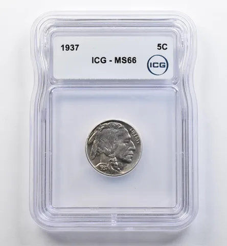 1937 Indian Head Buffalo Nickel MS66 ICG *9027