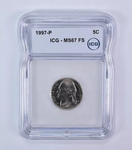 1997-P Jefferson Nickel MS67 FS ICG
