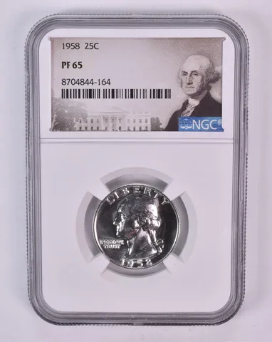 1958 Washington Quarter PF65 NGC Special Label