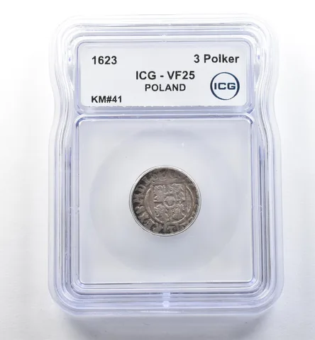 1623 Poland 3 Polker KM#41 VF25 ICG *2574