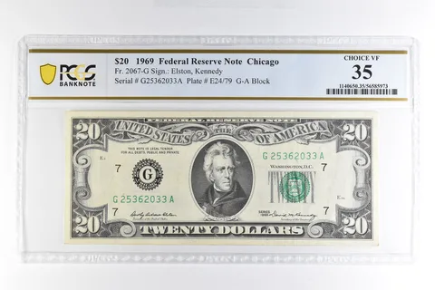 1969 $20 Chicago IL FRN Fr#2067-G Choice VF 35 PCGS *4995