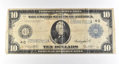 1914 $10 Cleveland OH FRN Large Note Blue Seal *2810