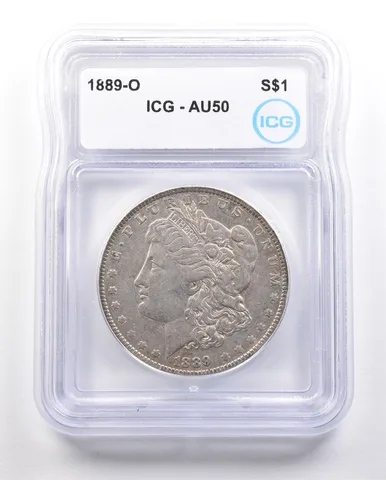 1889-O Morgan Silver Dollar AU50 ICG *3407