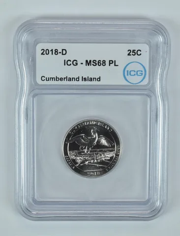 2018-D Washington Quarter ATB Cumberland Island MS68 PL ICG