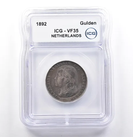 1892 Netherlands Gulden VF35 ICG *9884