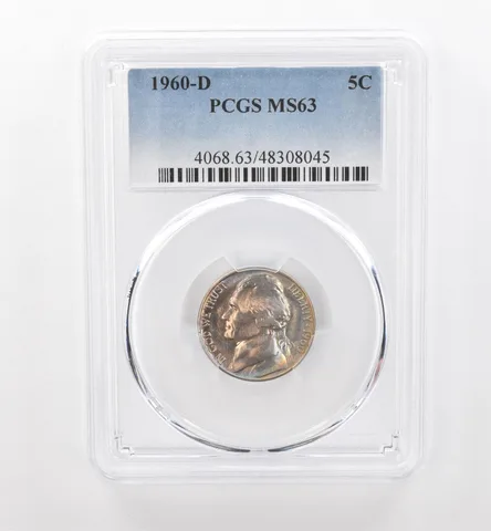 1960-D Jefferson Nickel MS63 PCGS Beautiful Tone *1795