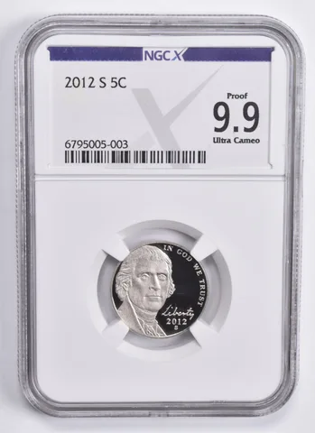 2012-S Jefferson Nickel 5c Proof 9.9 UCAM NGC X NGCX