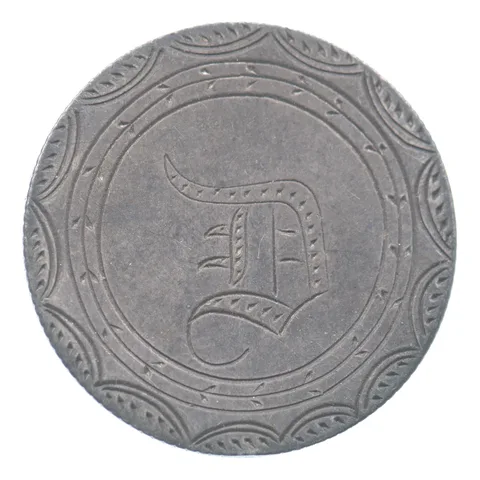 1856 Seated Liberty Quarter Love Token E a8605