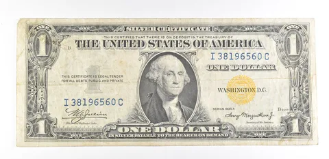1935 A $1 Silver Certificate North Africa Yellow Seal Fr#2309 WWII a9341