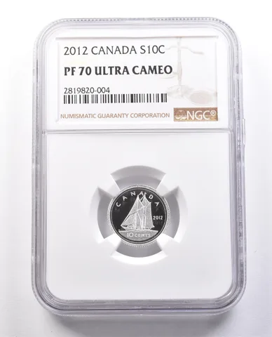 2012 Canada 10 Cents Silver PF70 UCAM NGC *9998