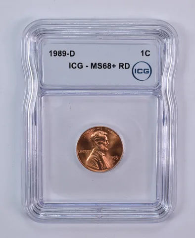 1989-D Lincoln Memorial Cent MS68+ RD ICG
