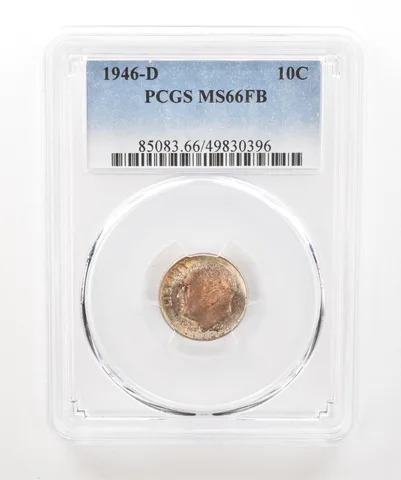 1946-D Roosevelt DIme MS66 FB PCGS Beautiful Tone *5235