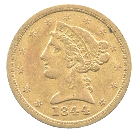 1844-O $5 Liberty Head Gold Half Eagle *5319