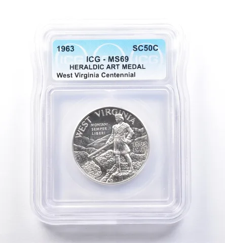 1963 So Called Half Dollar West Virginia Centennial MS69 ICG *8462