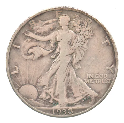 1938-D Walking Liberty Half Dollar Beautiful Tone a1930