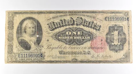 1891 $1 Silver Certificate Large Note Red Seal *3731