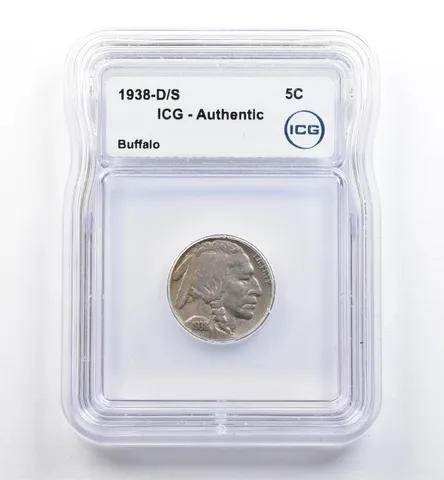 1938-D/S Indian Head Buffalo Nickel Authentic ICG *9967
