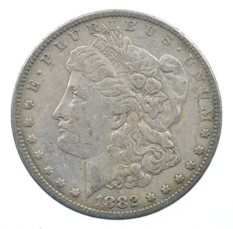 Early - 1882 Morgan Silver Dollar - 90% US Coin *584