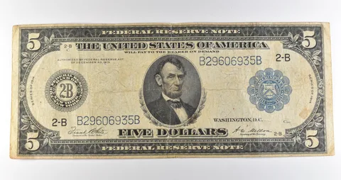1914 $5 New York NY FRN Large Note Blue Seal *3666