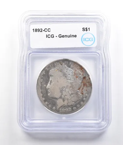1892-CC Morgan Silver Dollar Genuine ICG *2702