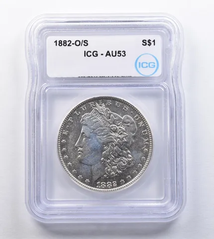 1882-O/S Morgan Silver Dollar AU53 ICG *2008