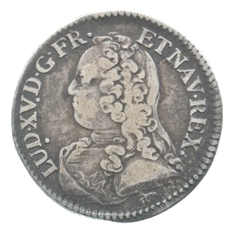 1726 A France 1/5 Ecu Young Bust Louis XV *6526