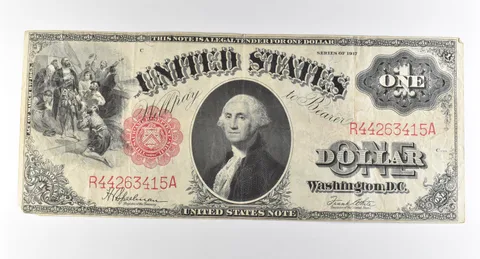 1917 $1 Legal Tender Large Note Red Seal *2886
