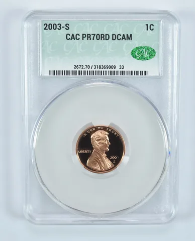 2003-S Lincoln Memorial Cent PR70 DCAM CAC CACg