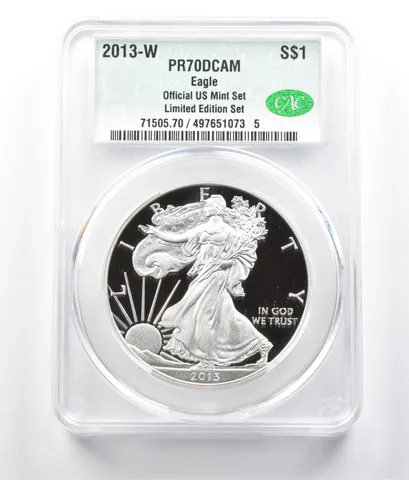 2013-W American Silver Eagle Limited Edition Set PR70 DCAM CAC CACG *6965