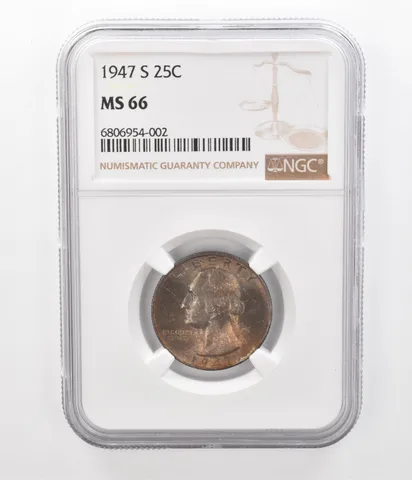 1947-S Washington Quarter MS66 NGC Beautiful Tone *2347