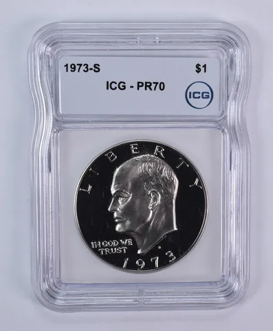 1973-S Eisenhower $1 PR70 ICG