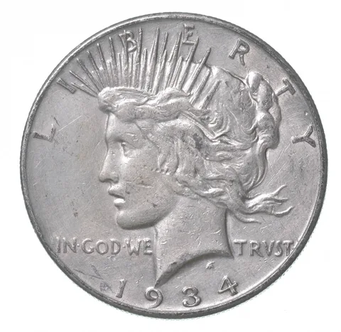 1934-S Peace Silver Dollar a4487