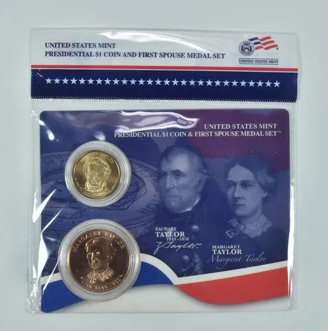 2009 Presidential $1 & First Spouse Medal Set - Zachary & Margaret Taylor